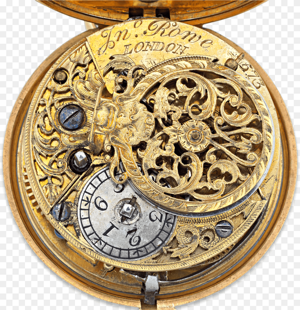 Download Hd 18th Century English Gold Pocket Watch Pocket Brass, Arm, Body Part, Person, Wristwatch Png