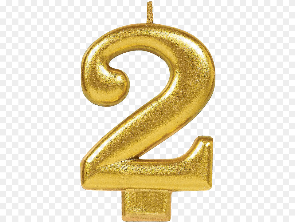 Download Hd 2 Number Number 2 Birthday Candle Birthday Candle, Symbol, Text, Smoke Pipe Png Image