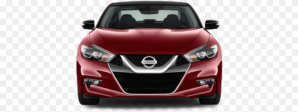 Download Hd 2016 Nissan Maxima Front View Charlottesville Nissan Car Front View, Sedan, Transportation, Vehicle, License Plate Free Transparent Png