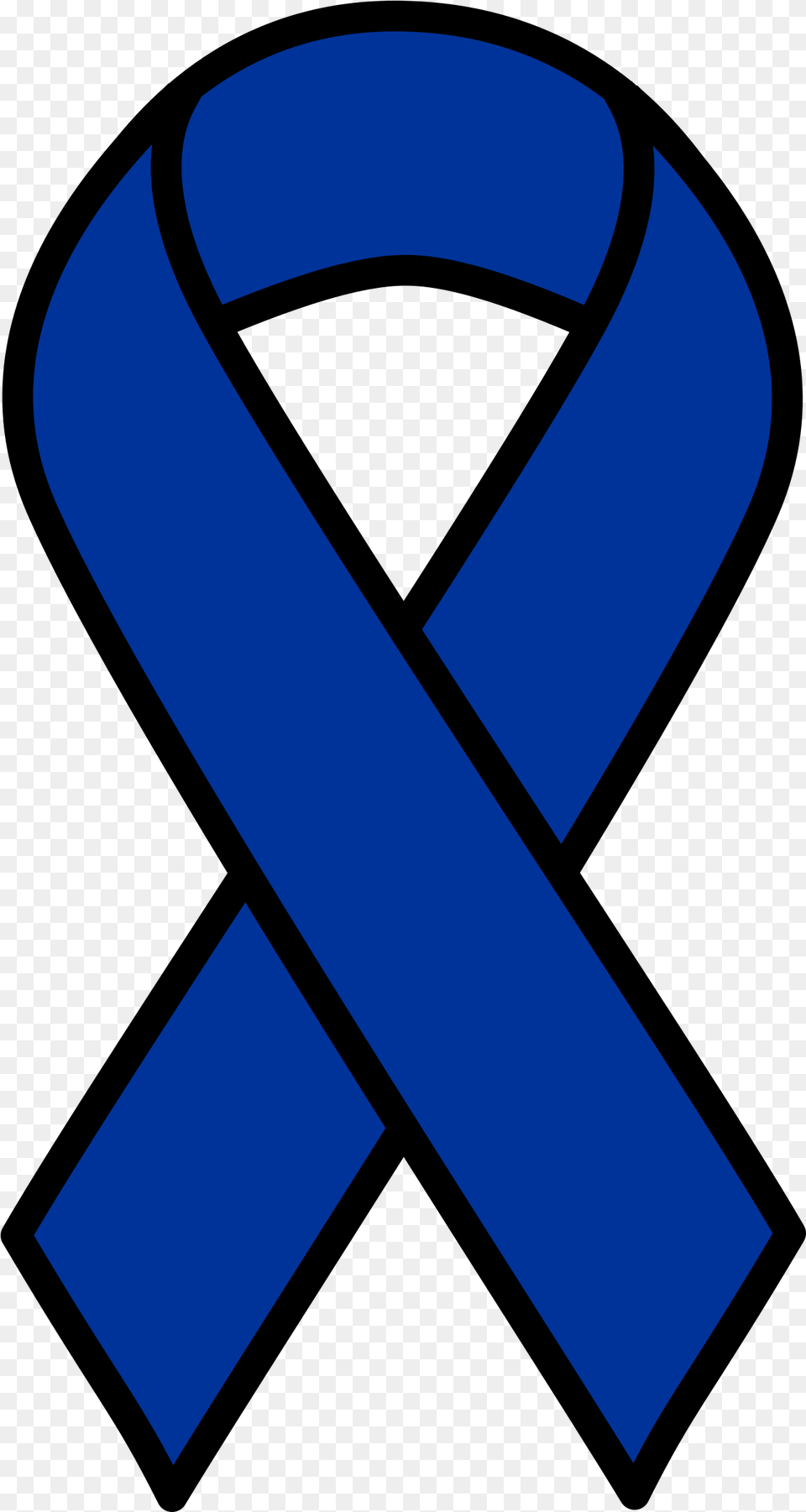 Hd 28 Collection Of Blue Ribbon Clipart Black And Blue Colon Cancer Ribbon, Symbol, Alphabet, Ampersand, Text Free Png Download