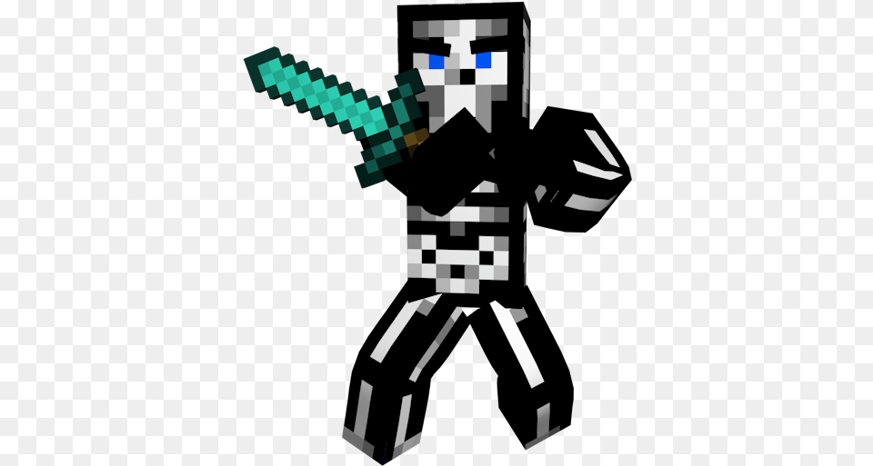 Download Hd 3d Minecraft Animations Minecraft Minecraft Character With Sword, Robot Free Transparent Png