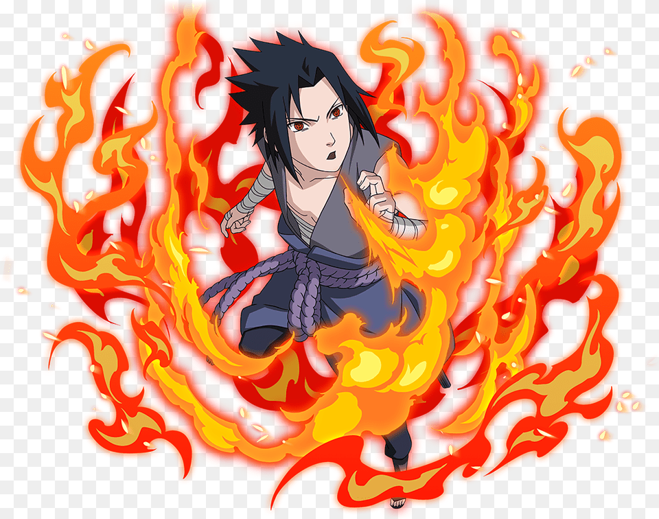 Download Hd 5 Sasuke Sasuke Uchiha Image Naruto Blazing Sasuke Fire, Adult, Person, Woman, Flame Free Transparent Png
