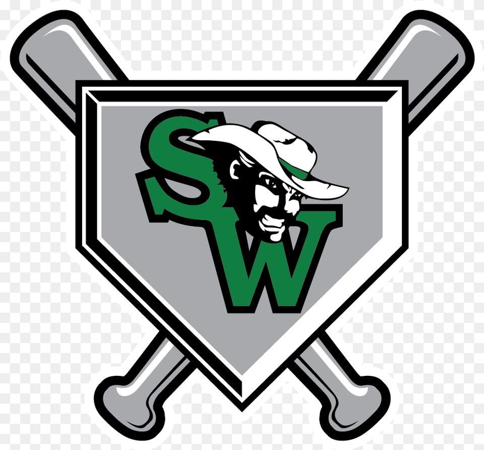 Download Hd 5 Sw Baseball Home Plate Vehicle Decal Lsu Southwest Guilford High School, Logo, Emblem, Symbol, Person Free Transparent Png