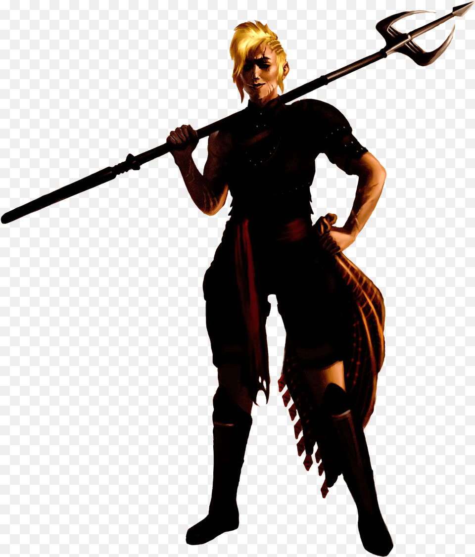 Download Hd A Battle Scarred Female Gladiator Star Wars Gladiator Transparent, Weapon, Sword, Adult, Person Png Image