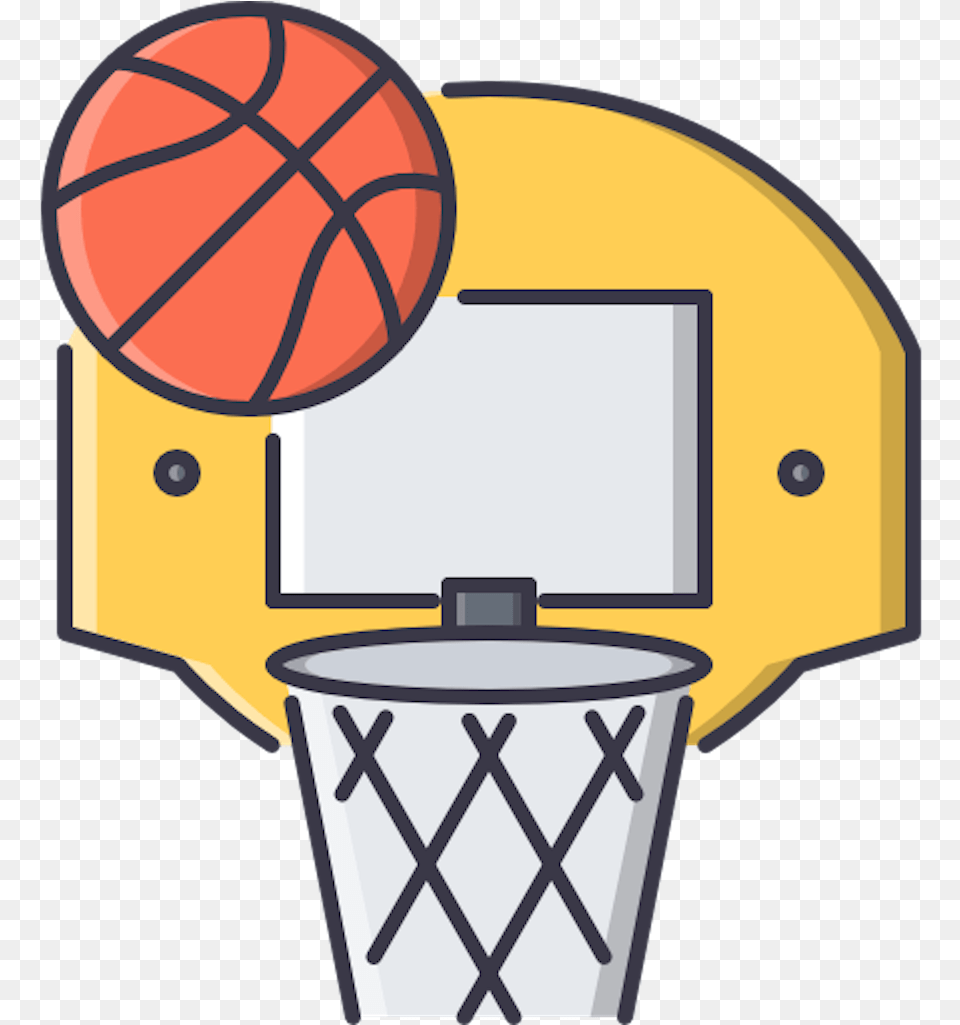 Hd A Different Basketball Game Basketball Hoop Slam Dunk Outline, Ball, Basketball (ball), Sport Free Png Download