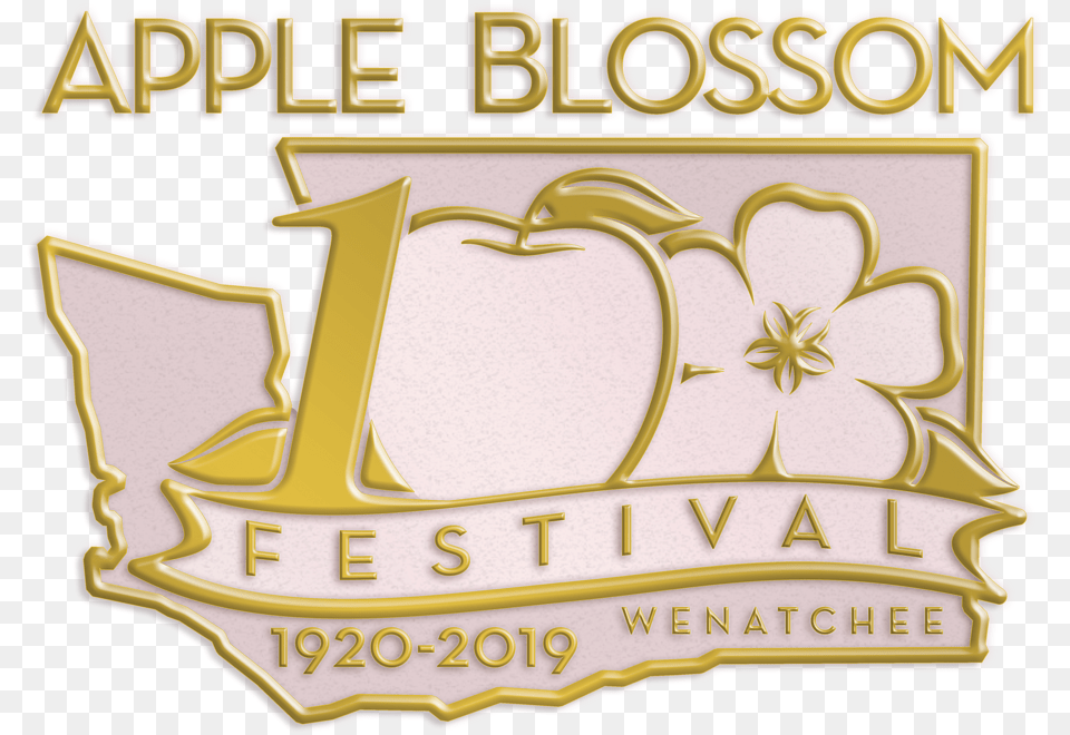 Download Hd Abf 100 Year Logo Fin Apple Blossom Parade Drawings, Badge, Symbol, Emblem Png