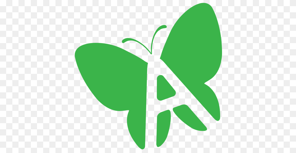 Download Hd About Awareity Butterfly Logo Tilt Green Net Incects Logo, Leaf, Plant Png Image