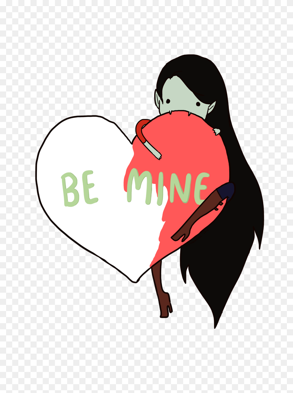 Download Hd Adventure Time Illustration Marceline Valentines Ute Pick Up Lines, Heart, Adult, Female, Person Free Png