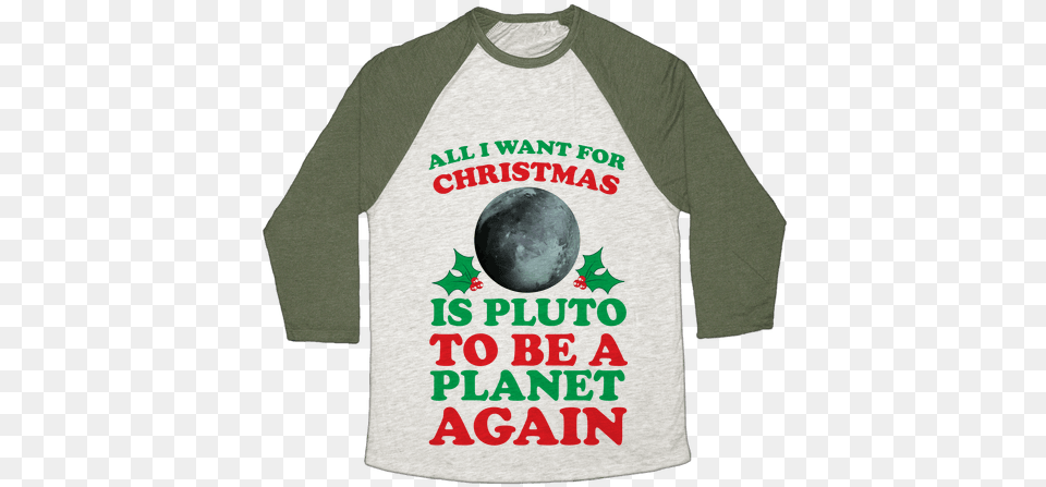 Download Hd All I Want For Christmas Is Pluto To Be A Planet Guardian Angels, Clothing, Long Sleeve, Sleeve, T-shirt Free Png