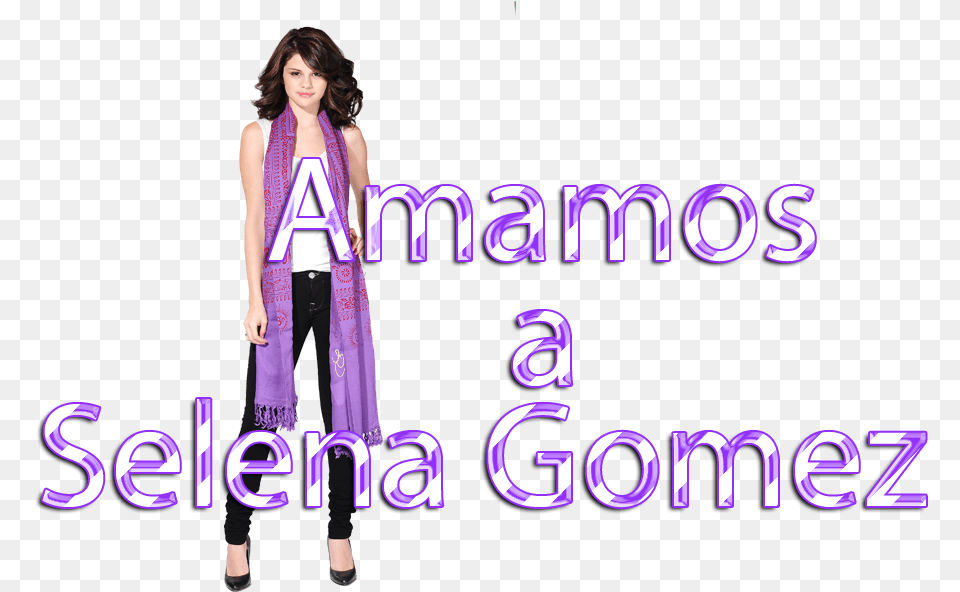 Download Hd Amamos A Selena Gomez Selena Gomez Wallpaper 2010, Purple, Woman, Adult, Person Free Transparent Png