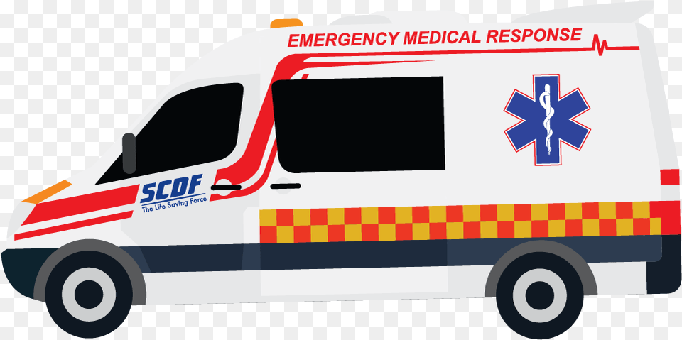 Download Hd Ambulance Icon Star Of Life Ornament Oval Singapore Civil Defence Force, Transportation, Van, Vehicle, Moving Van Png