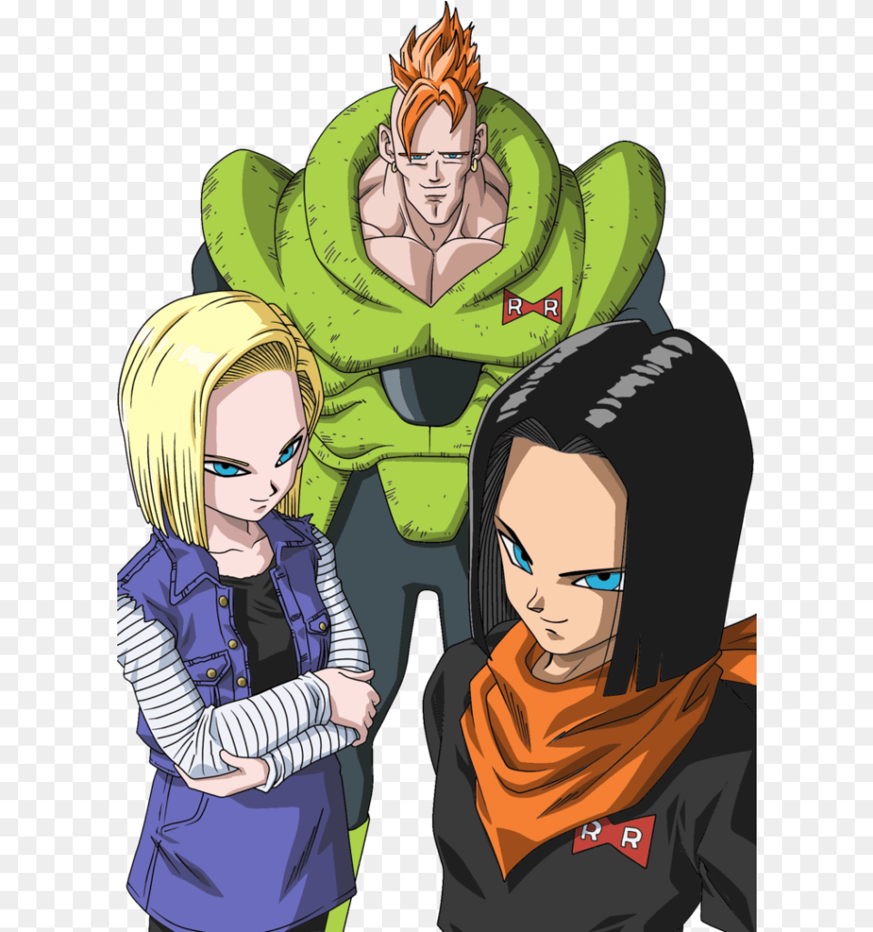 Download Hd Androids 16 17 And 18 Transparent Dragon Ball Androids, Publication, Book, Comics, Adult Png