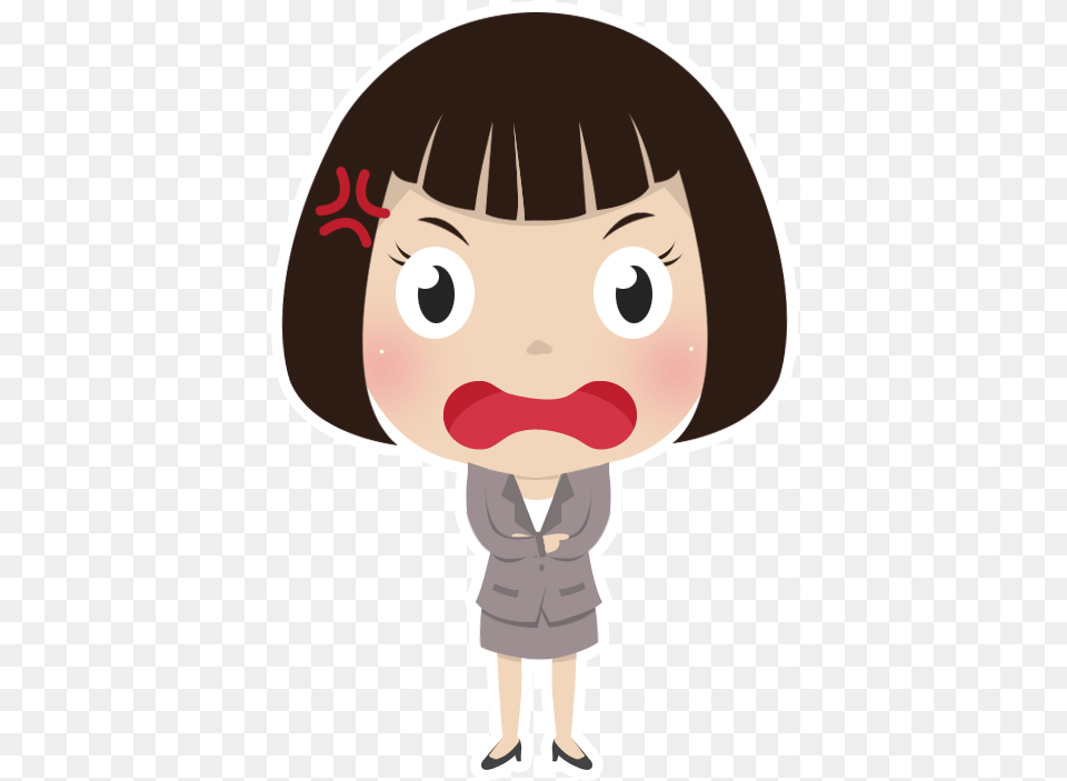 Download Hd Angry Girl People High Girl Sad Cartoon, Baby, Person, Book, Comics Png Image