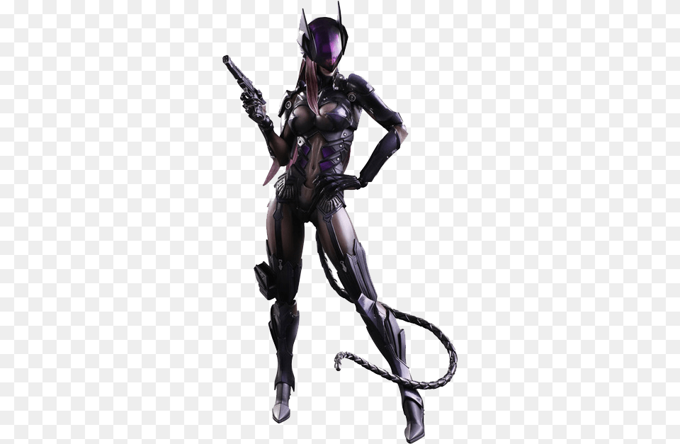 Hd Anime Catwoman Transparent Image Nicepngcom Play Arts Kai Variant Catwoman, Clothing, Costume, Person, Adult Free Png Download