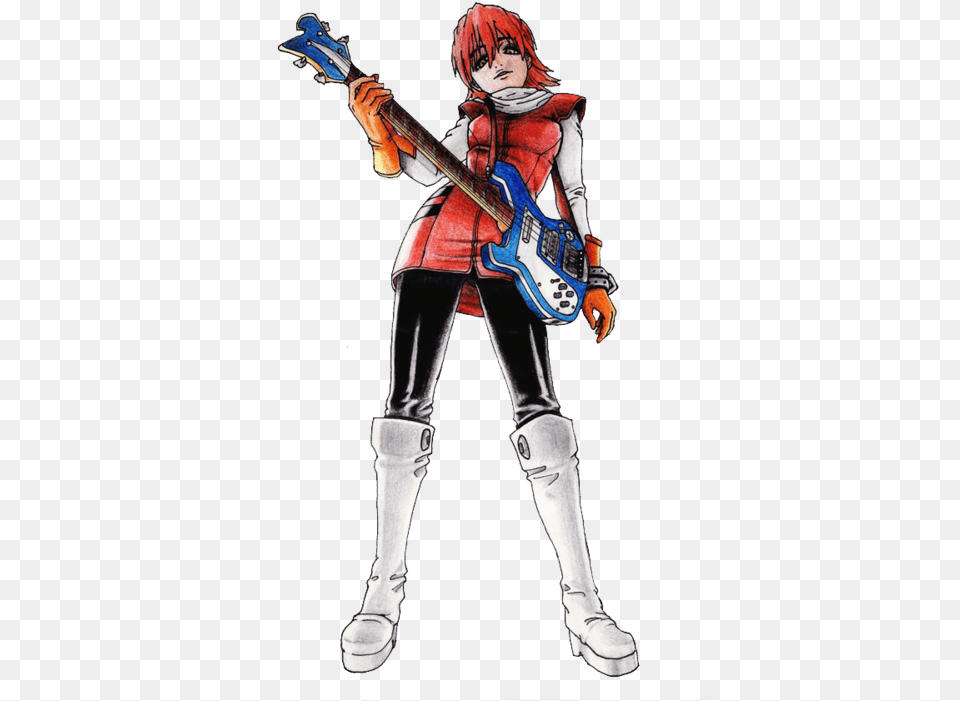 Hd Anime Flcl And Fooly Flcl, Adult, Publication, Person, Musical Instrument Free Png Download