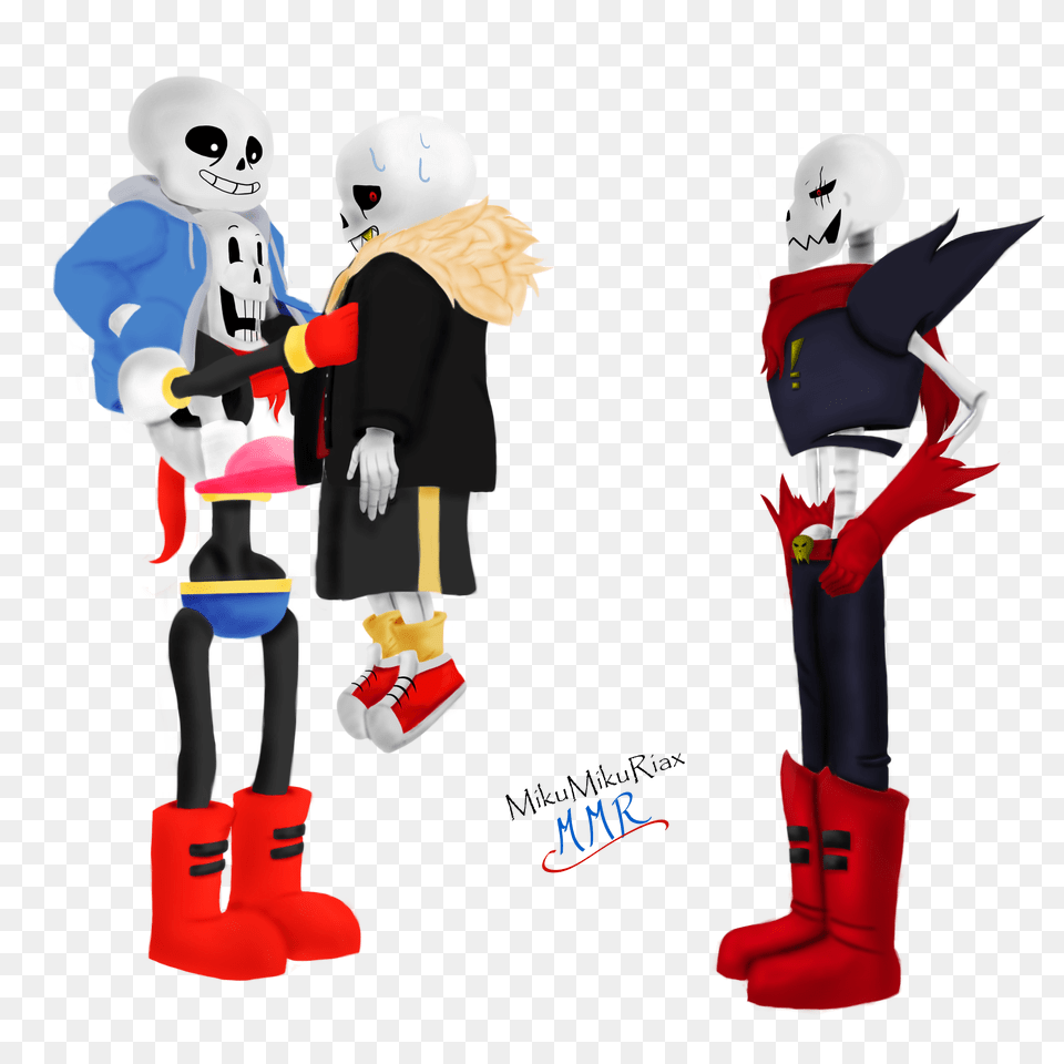 Download Hd Anime Undertale Papyrus Sans Cartoon Cartoon, Baby, Person, Clothing, Glove Png