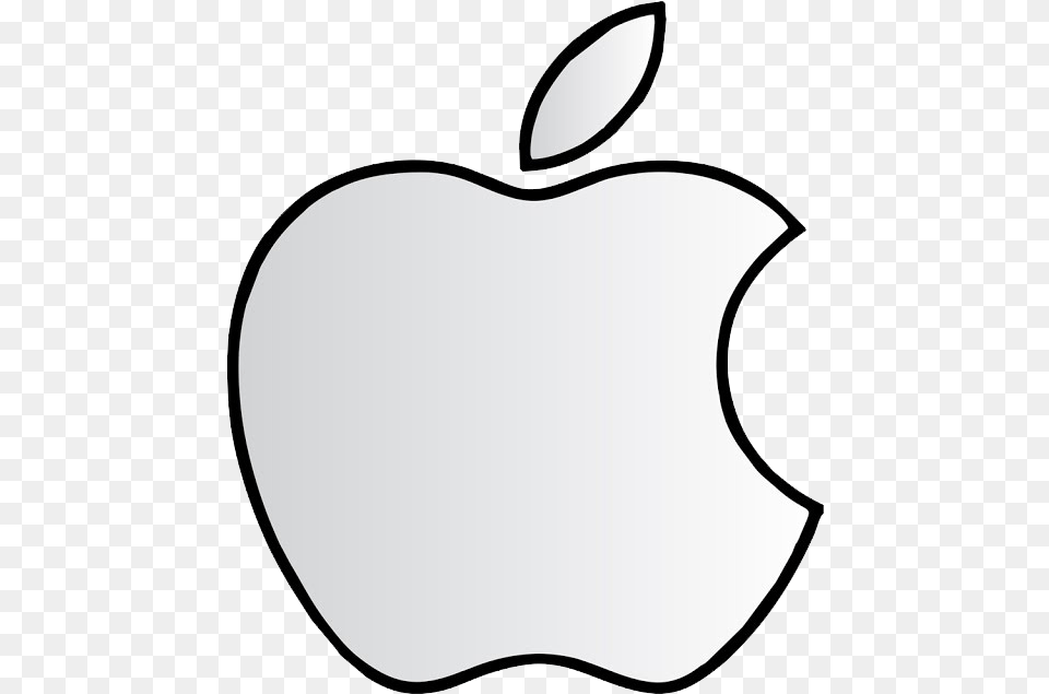 Download Hd Apple Logo With Steve Jobs Transparent White Vector Apple Logo, Food, Fruit, Plant, Produce Png Image