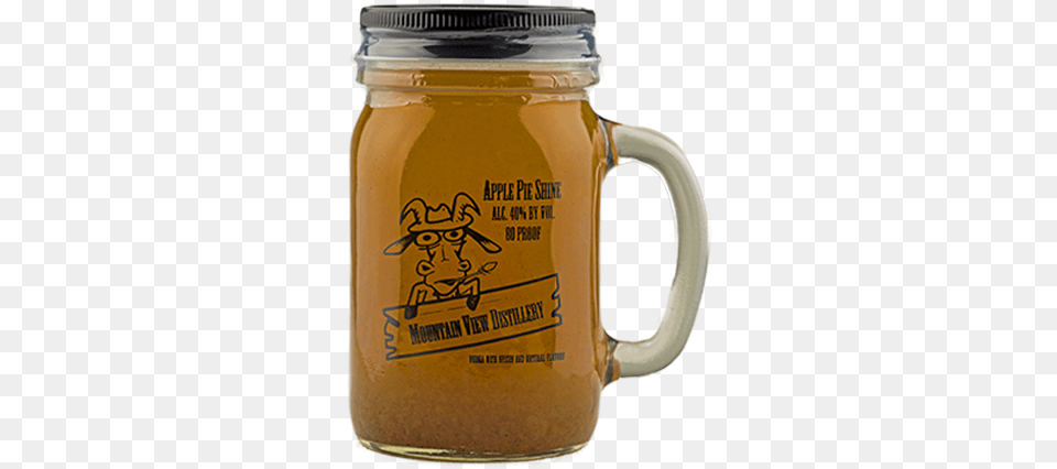 Download Hd Apple Pie Moonshine Shine Tastes Like Beer Stein, Cup, Jar, Bottle, Shaker Png Image
