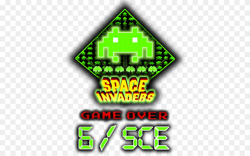 Download Hd Ar 6 Sce Space Invaders Space Invaders, Green, Scoreboard, Symbol Free Transparent Png
