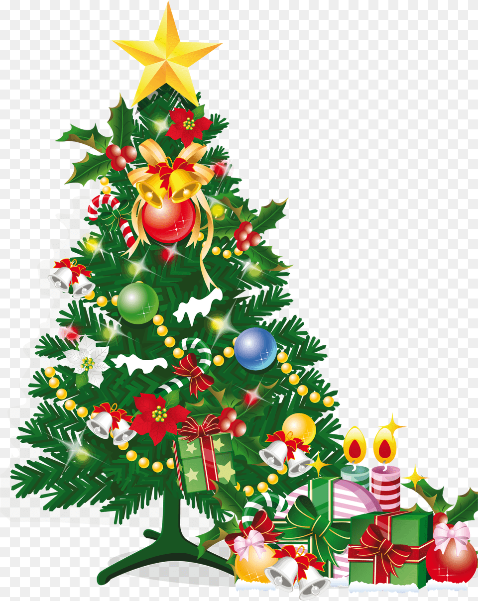 Download Hd Arbol De Navidad Vector Christmas Tree Gif, Christmas Decorations, Festival, Christmas Tree, Plant Free Png