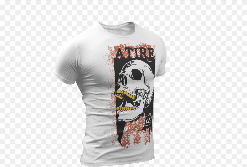 Download Hd Atire U201catrociousu201d Gold N Grillz Skullz T Shirt, Clothing, T-shirt, Adult, Male Free Png