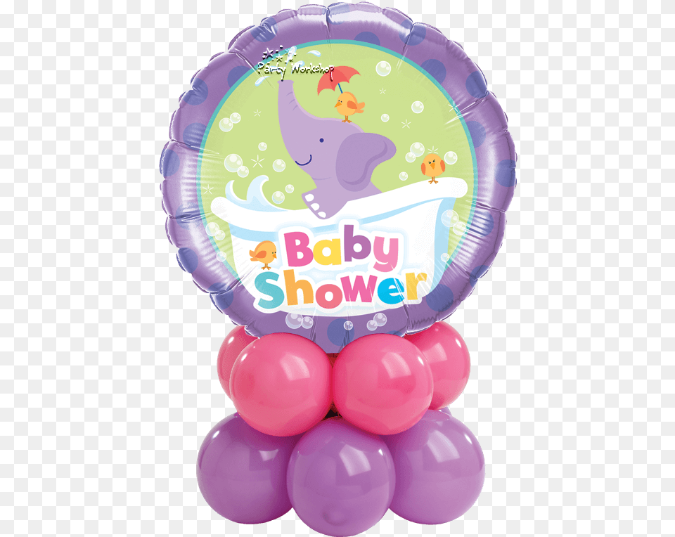 Download Hd Baby Shower Elephant Mini Birthday Balloons Balloons, Balloon Free Transparent Png