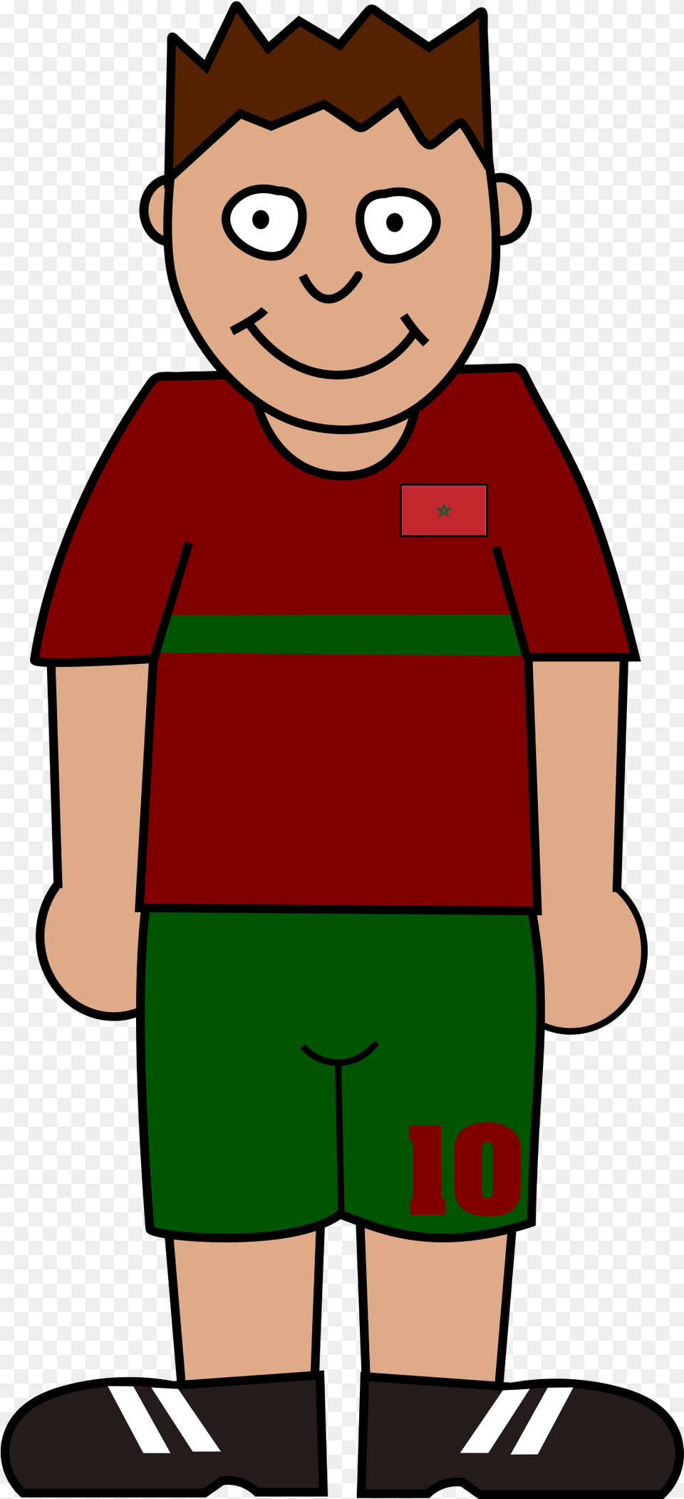 Download Hd Big World Cup Soccer Player Clipart Costa Rican People Clipart, Clothing, Shorts, T-shirt, Baby Png