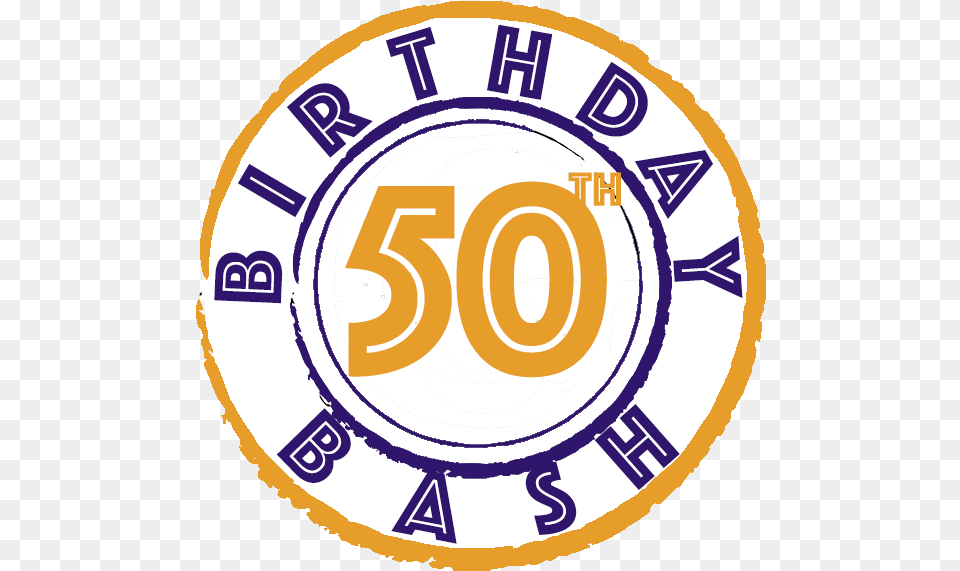 Hd Birthday Bash 50th Birthday Bash Svg, Symbol, Text, Number, Disk Free Png Download