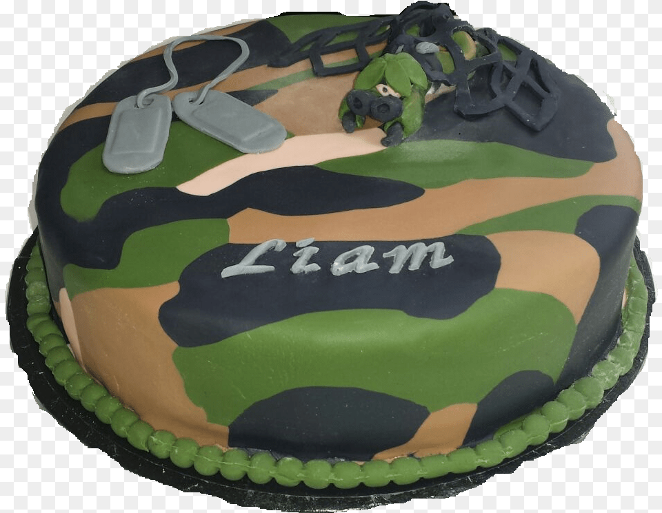 Download Hd Birthday Cake And Kids Birthday Cake Army Cake For Kids, Birthday Cake, Cream, Dessert, Food Png Image