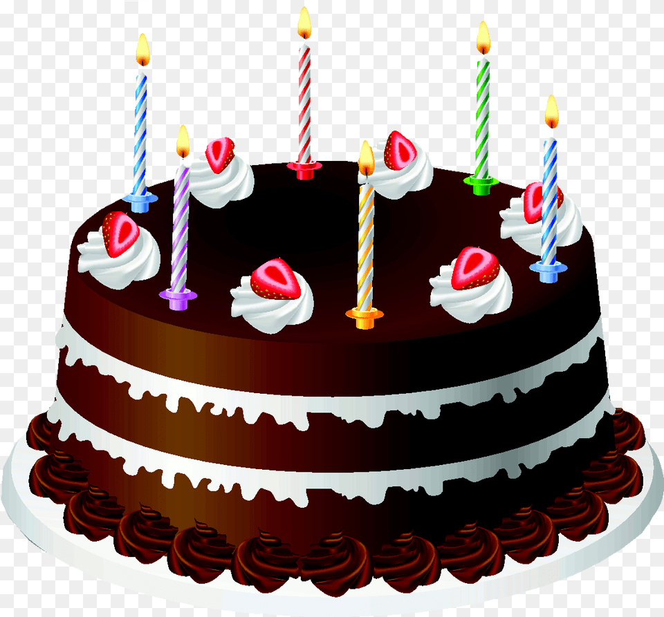 Download Hd Birthday Happy Format Birthday Cake, Birthday Cake, Cream, Dessert, Food Free Transparent Png