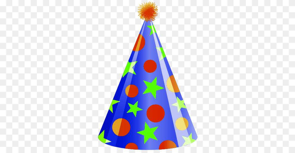 Download Hd Birthday Party Hat Clip Birthday Hat Background, Clothing, Party Hat Free Transparent Png