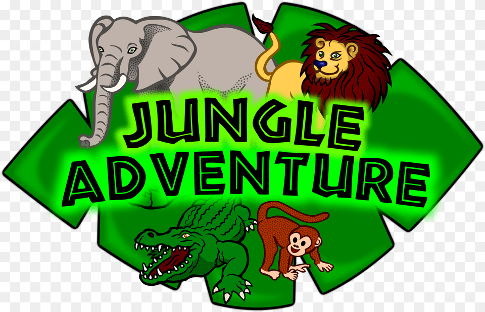 Hd Black And White Adventure Clipart Images Jungle Animals, Animal, Zoo, Baby, Person Free Png Download