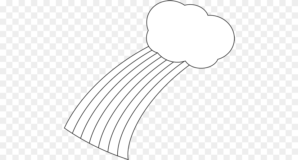 Hd Black And White Rainbow Cloud Clip Art Black And White Outline Rainbow And Cloud, Person Free Png Download