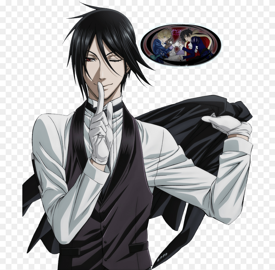 Download Hd Black Butler Sebastian Anime Black Butler Sebastian, Adult, Publication, Person, Female Png