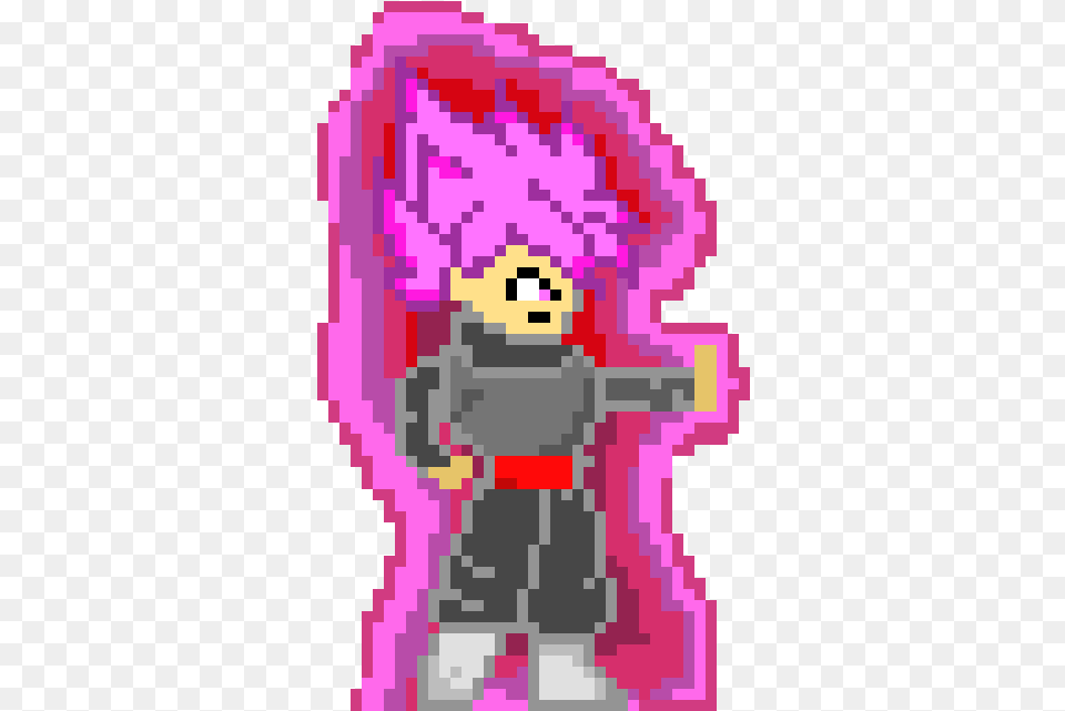 Download Hd Black Goku Super Saiyan Black Goku Ssj Rose Pixel Art, Purple, Qr Code Free Transparent Png