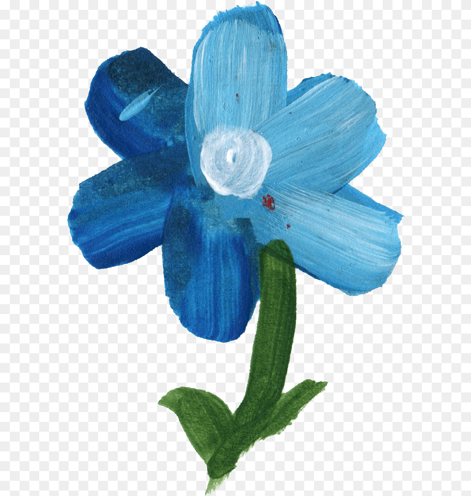 Download Hd Blue Flower Blue Flower Transparent Artificial Flower, Anemone, Anther, Petal, Plant Png Image