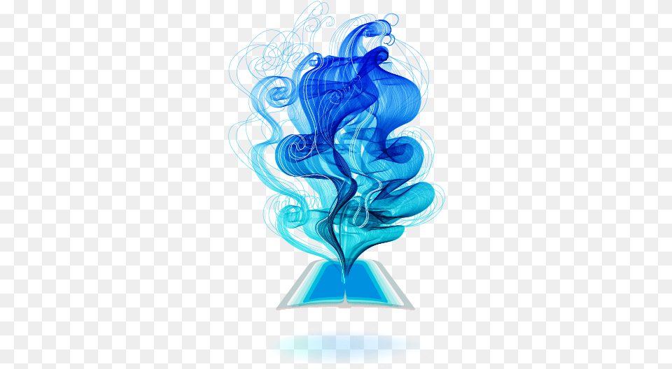 Download Hd Blue Smoke Book Trans Illustration Transparent Illustration, Art, Graphics, Adult, Female Png Image