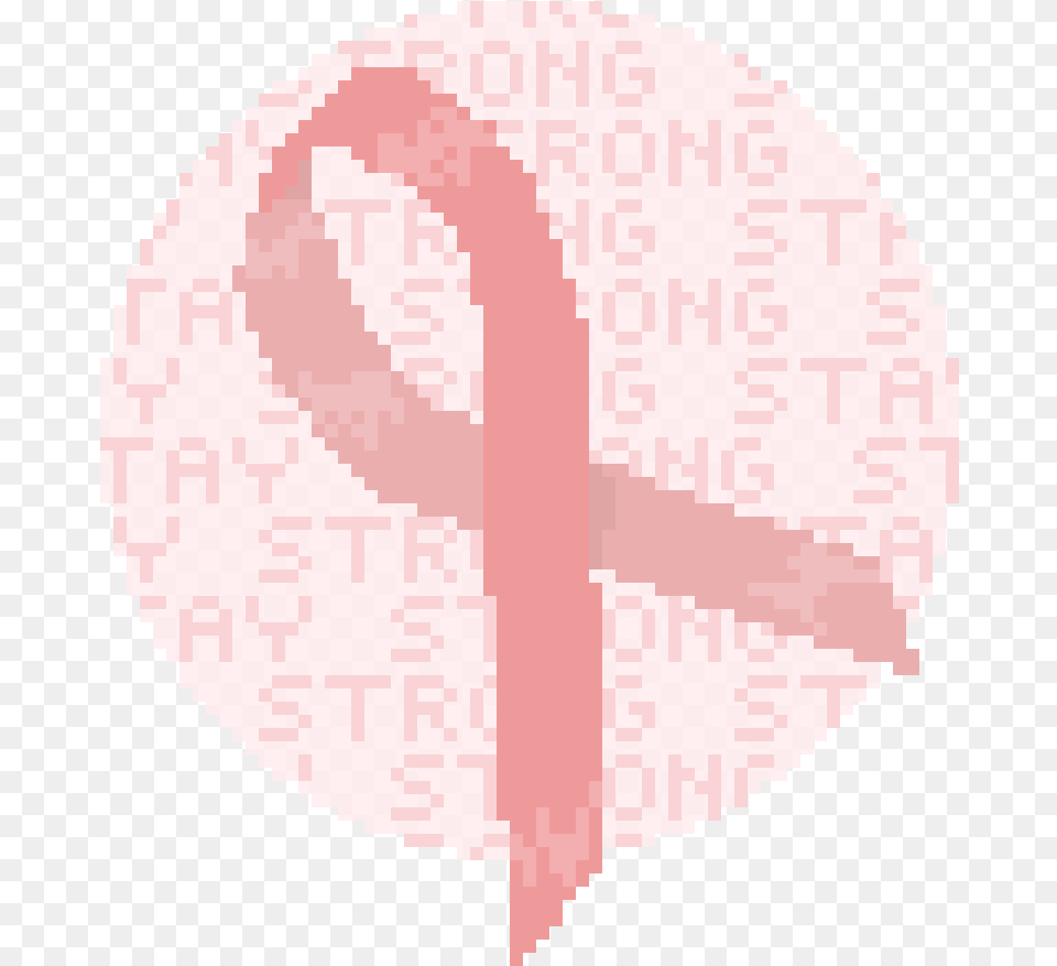 Download Hd Breast Cancer Awareness Ribbon Face With Tears Pixel Art, Balloon, Flower, Plant, Chandelier Png