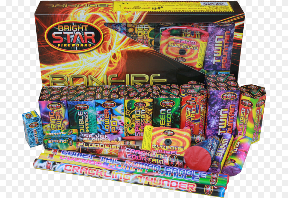 Download Hd Bright Star Fireworks Selection Boxes Bright Star Fireworks Selection Boxes, Food, Sweets, Can, Tin Free Transparent Png