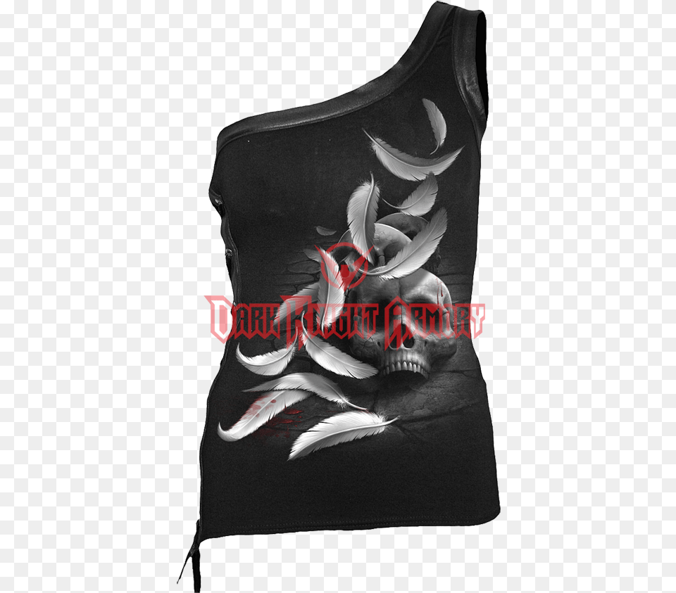 Download Hd Broken Feathers Off Shoulder Womens Shirt Car, Clothing, Cushion, Home Decor, Vest Png
