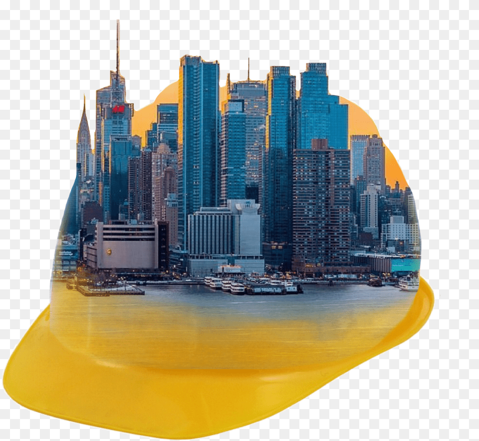 Download Hd Builderhelmet Helnet Newyork Skyline Buildings Hamilton Park, Architecture, Water, Urban, Waterfront Free Transparent Png