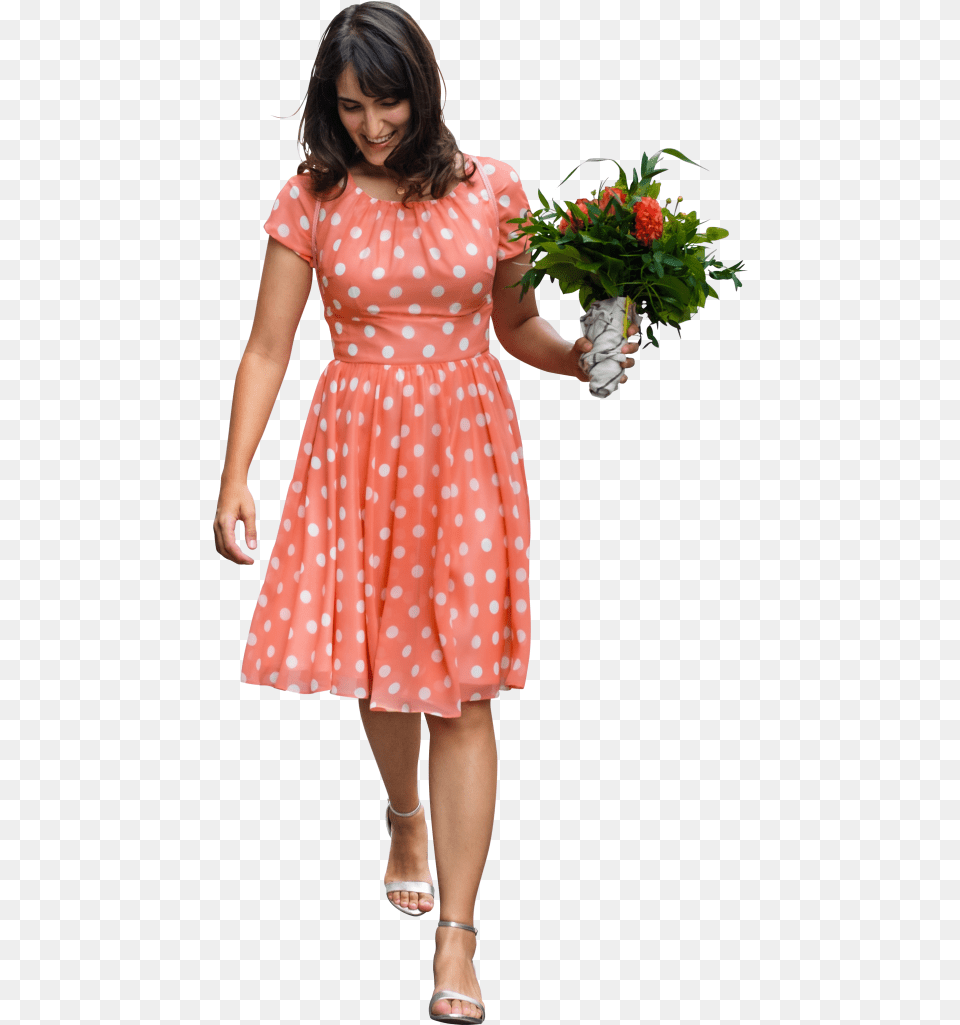 Download Hd C Graduated From University And Is Walking Home Cutout People Gardening, Flower Arrangement, Pattern, Clothing, Dress Free Png