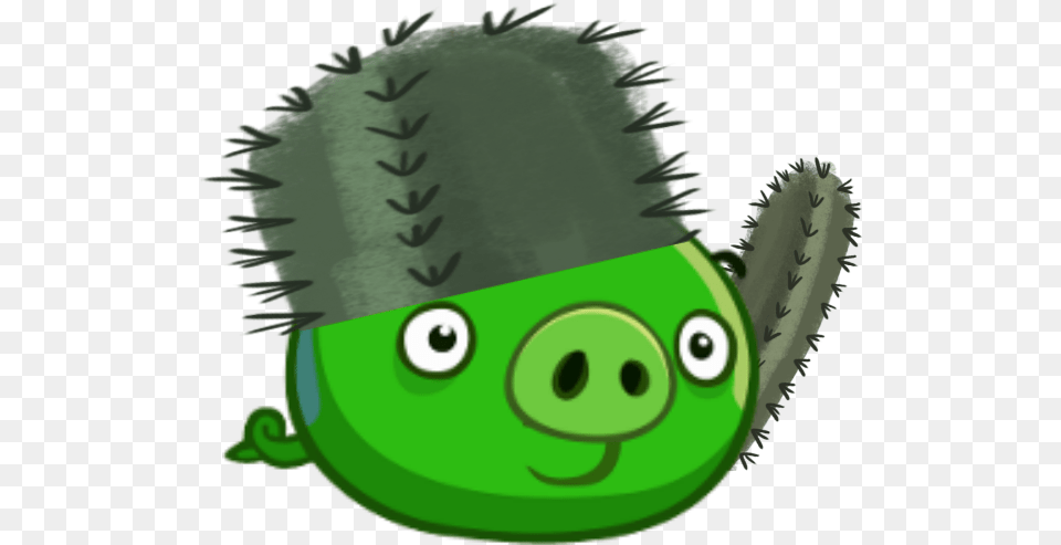 Download Hd Cactus Clipart Angry Angry Birds Cowboy Pig Pirate Angry Birds Epic Pig, Cucumber, Food, Plant, Produce Png Image