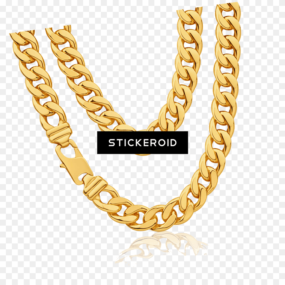 Download Hd Chain Gold Chain Vector Transparent Gold Chain Necklace, Accessories, Jewelry Png Image