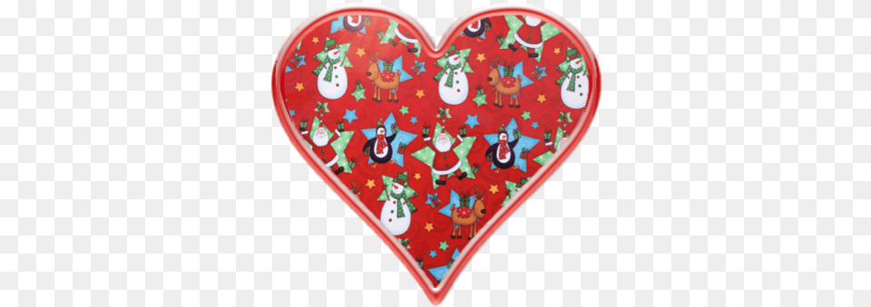 Download Hd Christmas Clipart Heart Christmas Hearts Clip Santa Claus, Applique, Pattern, Home Decor Png Image