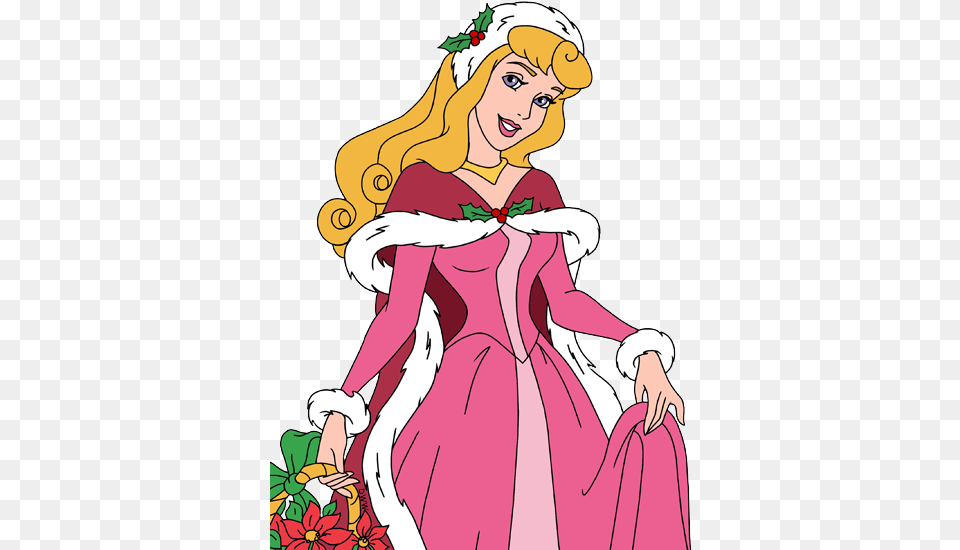 Download Hd Christmas Disney Photos Of Princess Aurora Aurora Christmas Disney Princess, Adult, Publication, Person, Female Png