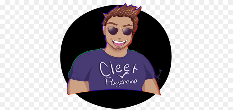 Download Hd Cleet Pogchamp Happy, Accessories, Sunglasses, T-shirt, Clothing Png Image