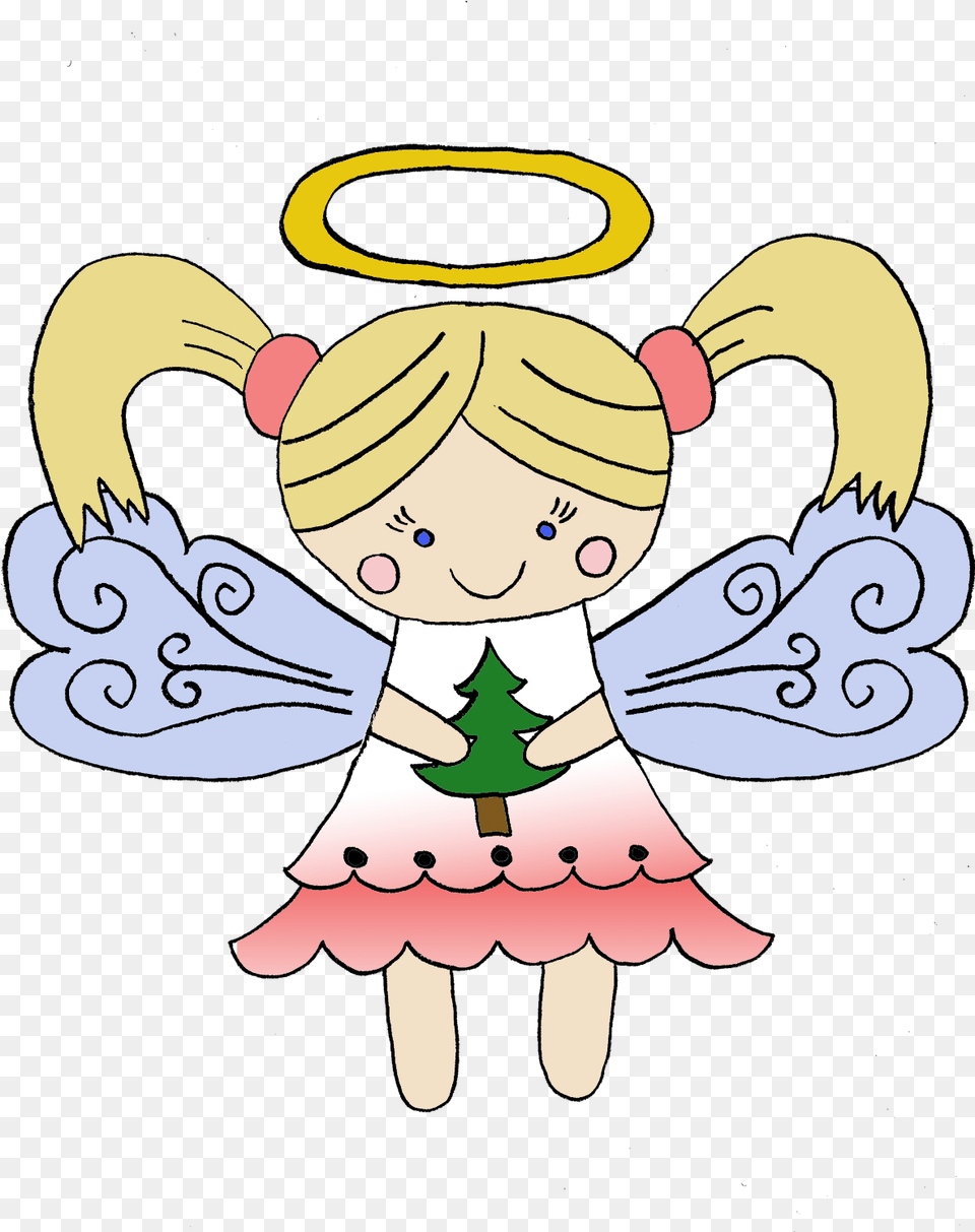 Download Hd Clip Angel Mart Christmas Angel Hd, Cartoon, Baby, Person, Face Png Image