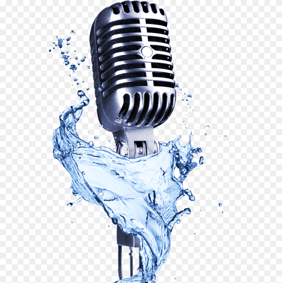 Download Hd Clip Art Transparent Water Splash Water Splash, Electrical Device, Microphone, Adult, Male Free Png