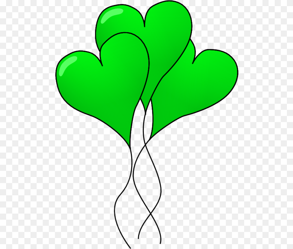 Hd Clipart Birthday Heart Green Heart Balloons Clipart Transparent Green Hearts, Leaf, Plant, Light, Balloon Free Png Download